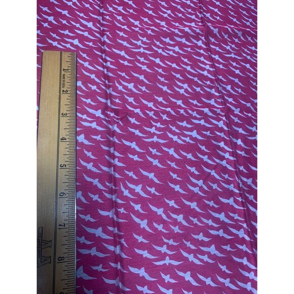 Vintage Red & White Bird Print Scarf Rayon Nylon Made In Japan 20" Square - Picture 8 of 9